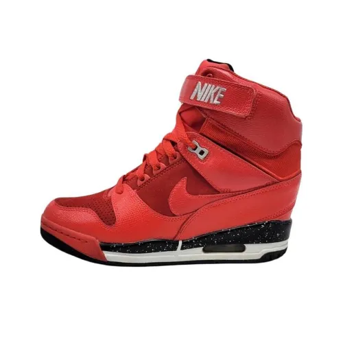 Nike Air Revolution Slip Resistant Abrasion Resistant Дышащий Высокий Топ Винтажные Баскетбольные Кроссовки Женские Красный