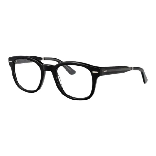 CALVIN KLEIN Ацетатные овалные оправы для очков Мужские Черные