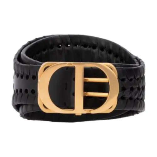 DIOR Кожаные ремни Женские Черный Ширина 9,5CM