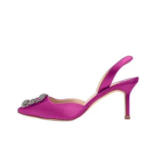 MANOLO BLAHNIK Hangisi Низкий каблук Высокий каблук 7 см Женский Розовый