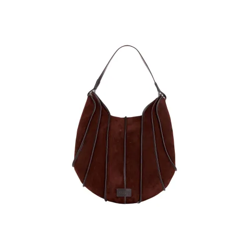 Staud Замша Плечевая сумка Женская Красно-коричневый