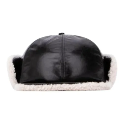 DIOR Lambskin Wool Hats Caps Unisex Black