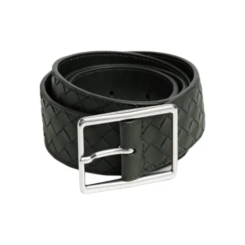 Bottega Veneta Телячья кожа Металл Кожаные ремни Мужской Зеленый 3,5CM