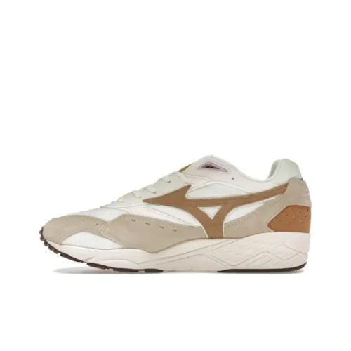 Mizuno Contender Slip-Resistant Abrasion-Resistant Low Top Casual Shoes Unisex White Brown Мицубо Контендер Slip-Resistant Abrasion-Resistant Низкий Топ Повседневная Обувь Унисекс Белый Коричневый