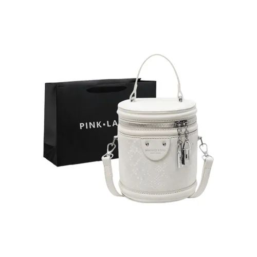 PINK·LAND ПУ (полиуретан) Ведрообразная сумка Сумка через плечо Сумка для женщин Экрю Розовый Серебристый Черный