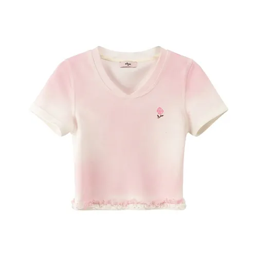 CHUU Светло-розовые женские T-рубашки