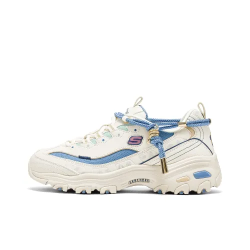 Skechers DLITES массивные кроссовки с низким верхом, белые и синие, женские