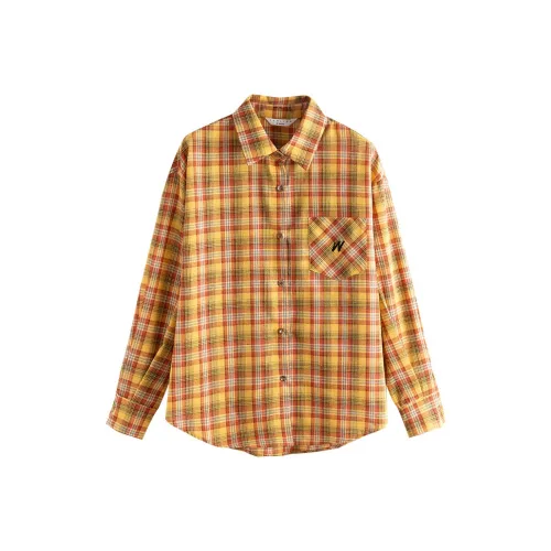 Tonlion Желтые Женские Рубашки