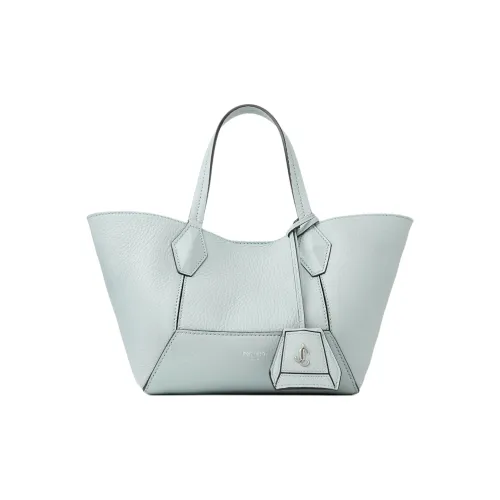 Jimmy Choo Ромб Телячья кожа Тоут Сумка Сумка для покупок Сумка Маленькая Женская Светло-синяя