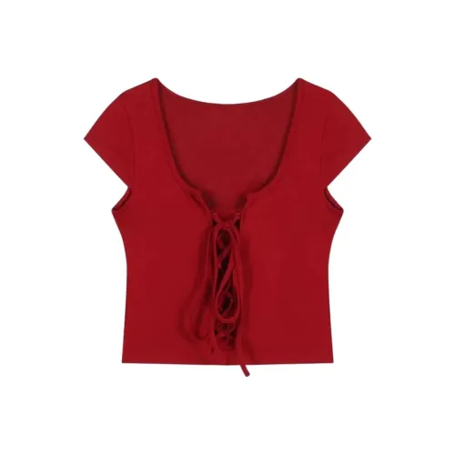 SLEEP AT 11 Red Женские футболки