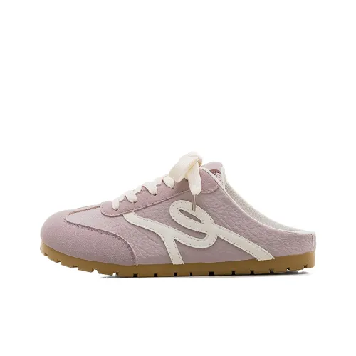 HUANQIU Кожаный пэчворк противопахнущие устойчивые к потере формы домашние тапочки женские фиолетовые