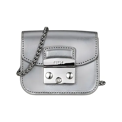 Furla Metropolis Collection Сумка через плечо из коровьей кожи мини-сумка женская темно-серый