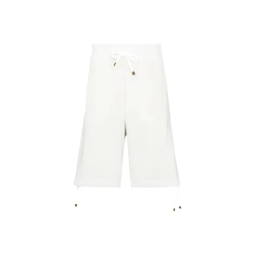 BRUNELLO CUCINELLI Белый Мужские спортивные шорты