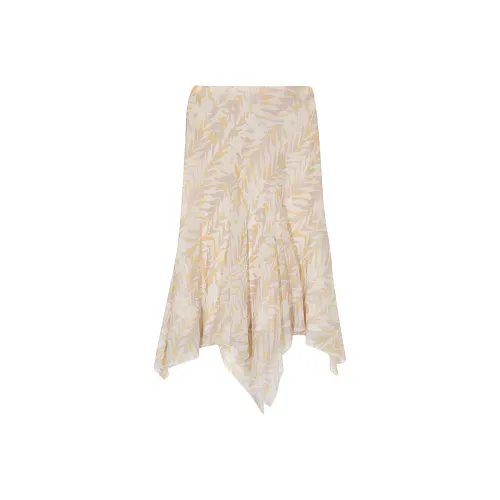 Patrizia Pepe SS24 Повседневная длинная юбка женская светлый бежевый