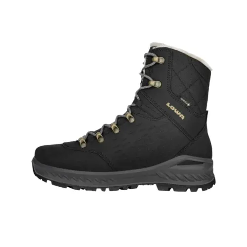Lowa Термический Водонепроницаемый Противоскользящий Короткий MID Ботинки для снега Женские Черные