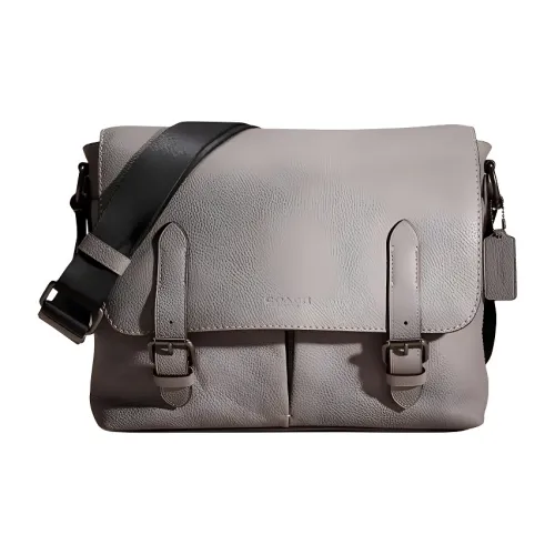 COACH MessengerMetropolitan Галька Кожа Сумка через плечо Большая Унисекс Бронза