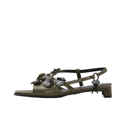 Cecilie Bahnsen Arna One Ремешок Сандалии Женские Зеленые