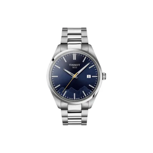 TISSOT PR Collection Кварцевый механизм Мужские часы Часы 40 мм Синий циферблат Корпус из нержавеющей стали Ремешок из нержавеющей стали