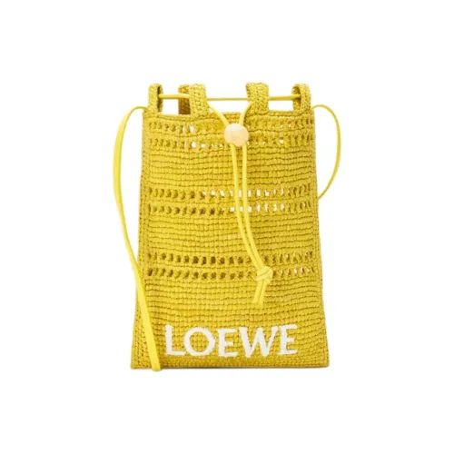 LOEWE Рафия Сумка через плечо Маленькая Унисекс Золото