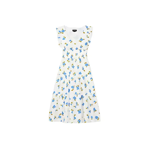 Kate Spade Mainline Коллекция SS25 Без рукавов Платье Женское Белое