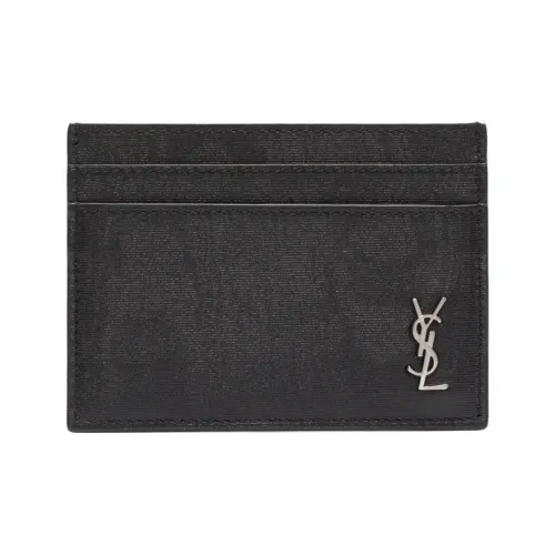 SAINT LAURENT Cassandre Ткани для ткачества Картхолдер Мужской Черный