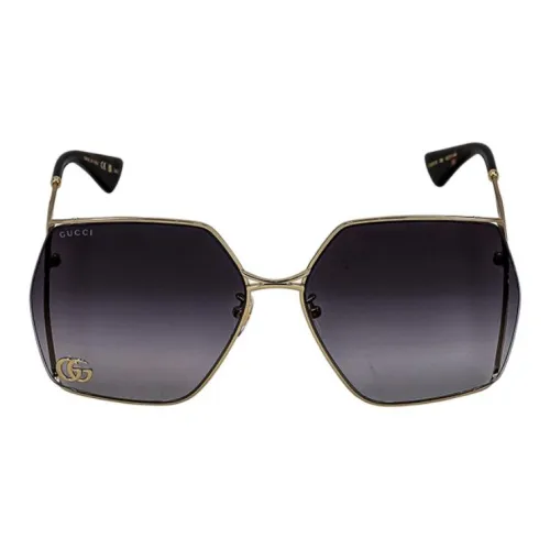 GUCCI Металл Нерегулярная форма Солнцезащитные очки Женские Золото