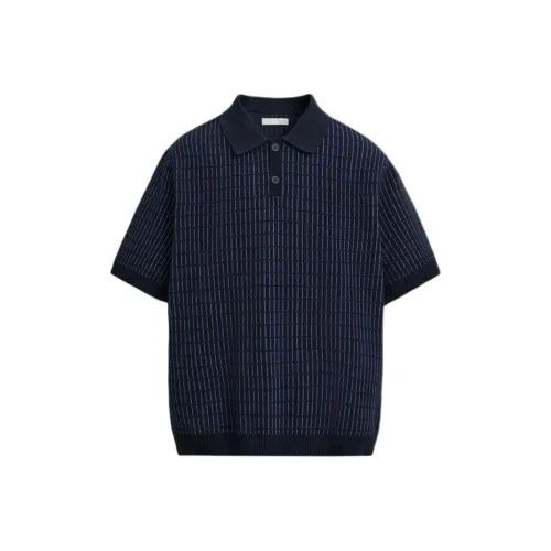 ZARA Морской Синий Мужская Рубашка Поло