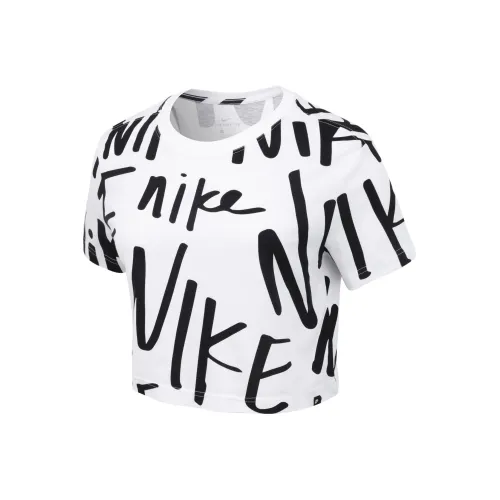 Nike Sportswear Стандартная футболка Женская Белая Черная