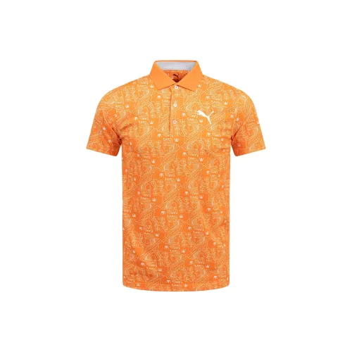 PUMA PIQUERickie Поло Мужское Оранжевое