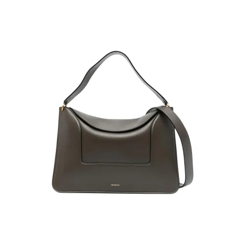 Wandler Кожа Одно Плечо Сумка Женская Оливково-Коричневая