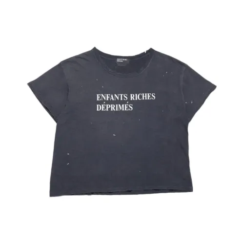 ENFANTS RICHES DEPRIMES Поврежденный Черный Унисекс Т-Рубашка