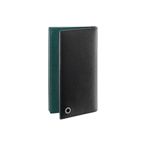 BVLGARI Кошелек из телячьей кожи большой мужской черный