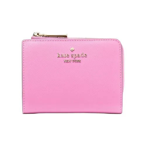 Kate Spade Кожа Кошелек Маленький Женский Wave Розовый