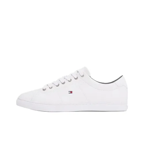 Tommy Hilfiger TRAINERS Низкий Топ Скейтборд Кроссовки Мужские Белые