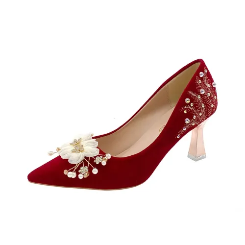 Dawei's House Низкий каблук Высокий каблук Женский Красный
