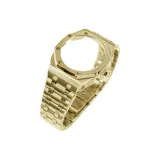 Оффшорные часы, корона, золотой стальной корпус, полосатый дизайн