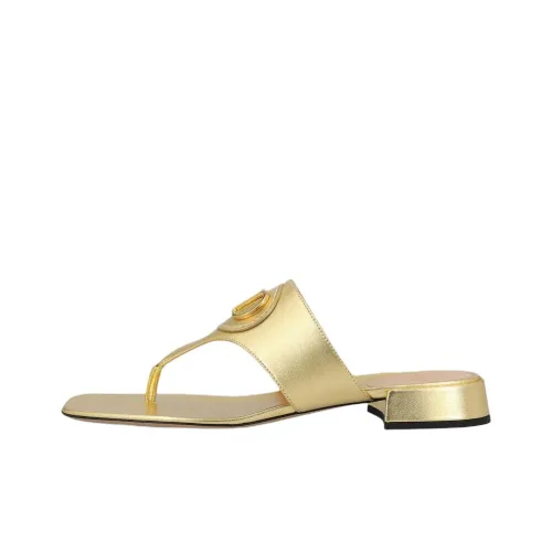 Valentino Garavani Резина Подошва Шлепанцы Женские Золото