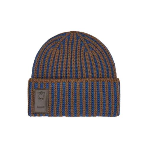 FERRAGAMO Шерстяные Бини Мужской Коричневый