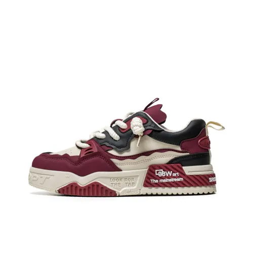 TFKY Slip-resistant Abrasion-resistant Low-top Skateboard Shoes Men's White Red TFKY Противоскользящие Аbrasion-resistant Низкие Кроссовки для скейтбординга Мужские Белый Красный