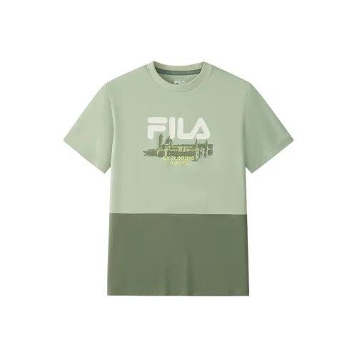 FILA KIDS Короткий рукав T-рубашки SS25 Ultra Серый Зеленый Подростки