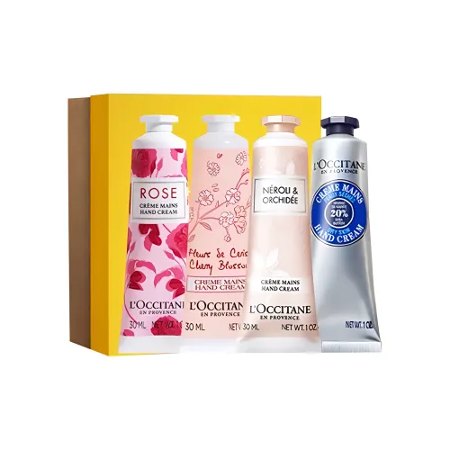 LOCCITANE Увлажняющий Подарочный Набор Крем для Рук Попурри Ароматический 30 мл + 30 мл + 30 мл + 30 мл