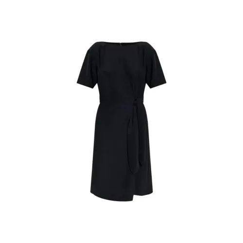 EMPORIO ARMANI Короткое платье с короткими рукавами женское черное