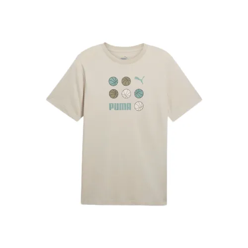 PUMA GRAPHICS BBall T Рубашка Мужская Коричневая