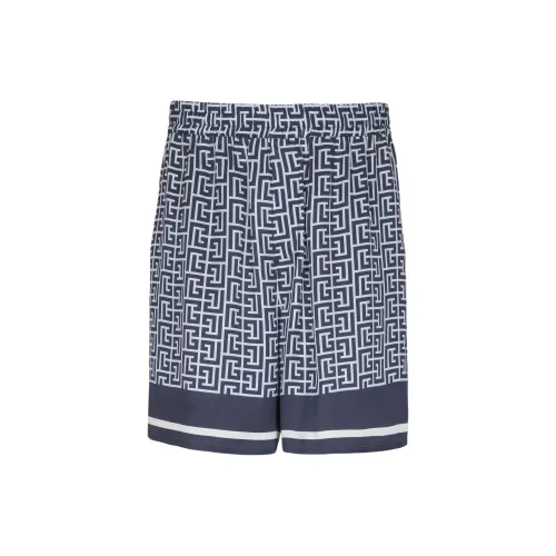 BALMAIN SS25 Пижамные штаны Мужские Синие