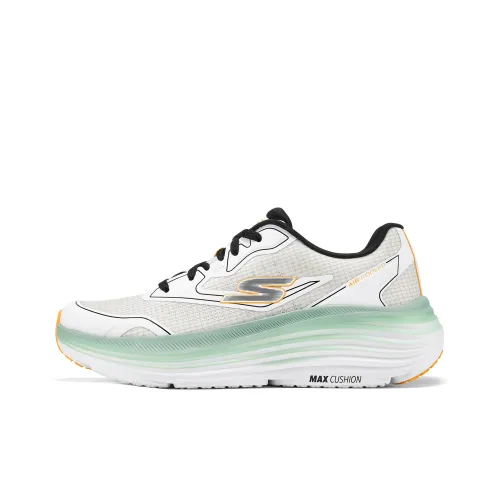 Skechers Max Cushioning Противоскользящий Устойчивый к истиранию Низкий Топ Повседневные Беговые кроссовки Мужские Белые