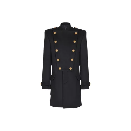 BALMAIN Черное Мужское Пальто
