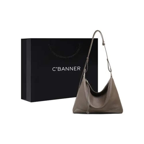 C°BANNER Коровья кожа Одно плечо Через плечо Тоут Большой Женские Слоновой серый