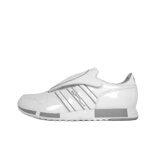 Adidas Micropacer Slip-resistant Abrasion-resistant Low Top Casual Shoes Unisex White Gray Adidas Micropacer Противоскользящий Устойчивый к истиранию Низкий Топ Повседневная Обувь Унисекс Белый Серый
