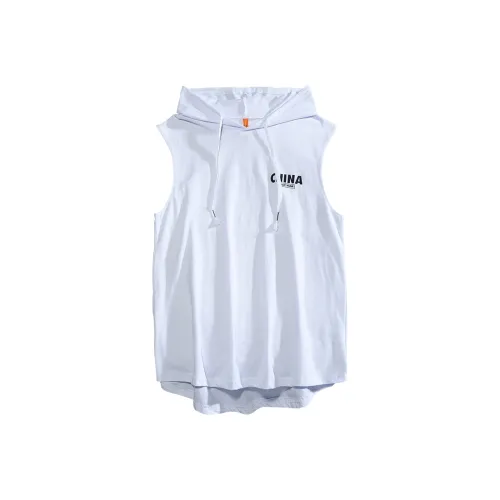 LUANBU Китай С принтом Уличный стиль Свободный крой Без рукавов Спортивная рубашка Унисекс