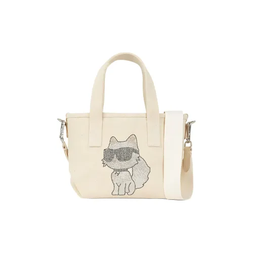 Karl Lagerfeld Переработанный хлопок Сумка через плечо Сумка Маленькая Женская Бежевая